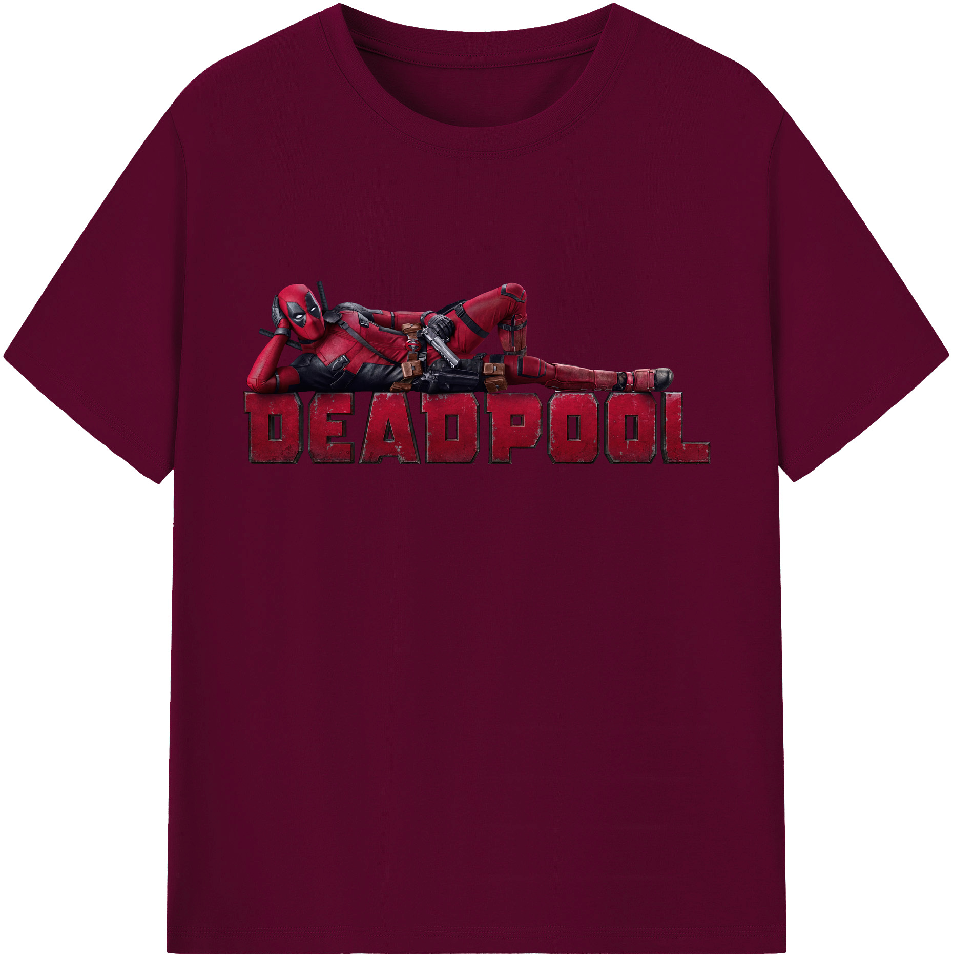 （画像用） Deadpool デッドプール レディースカジュアルプリントTシャツ（綿100％）
